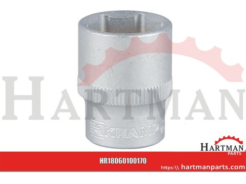 Klucz nasadowy 6-kt. 3/8", 17 mm