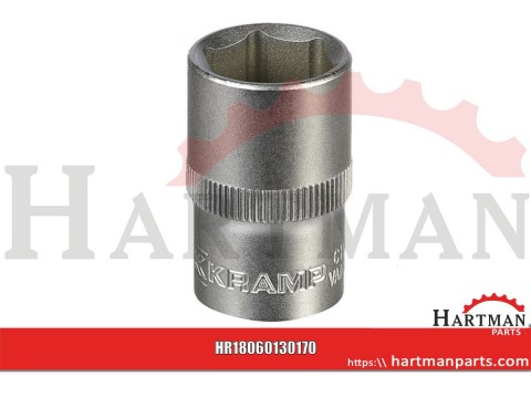 Klucz nasadowy 6-kt. 1/2", 17 mm
