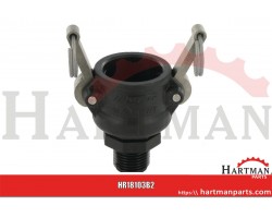 Gniazdo Camlock typ B PP Arag, gwint zew. 3/4"-1/2"