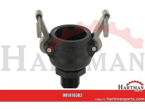 Gniazdo Camlock typ B PP Arag, gwint zew. 3/4"-1/2"
