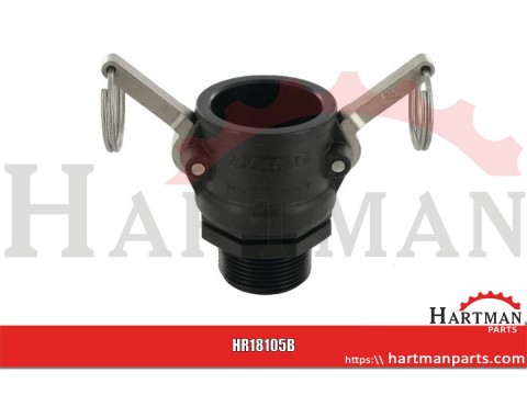 Gniazdo Camlock typ B PP Arag, gwint zew. 1 1/4"