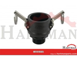 Gniazdo Camlock typ B PP Arag, gwint zew. 1 1/2"-1 1/4"
