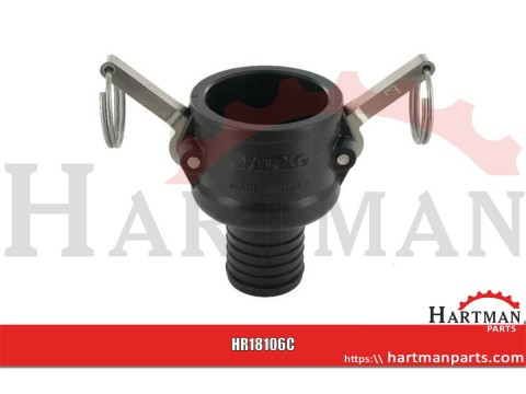 Gniazdo Camlock typ C PP Arag, na wąż 1 1/2" 38 mm