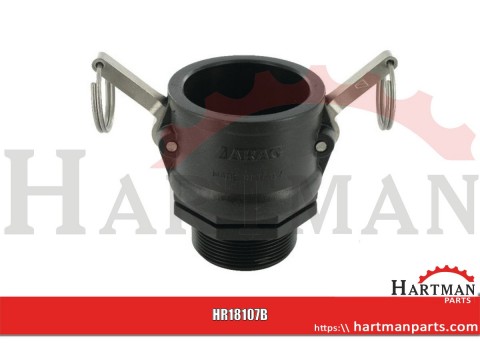 Gniazdo Camlock typ B PP Arag, gwint zew. 2"