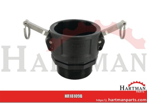 Gniazdo Camlock typ B PP Arag, gwint zew. 3"