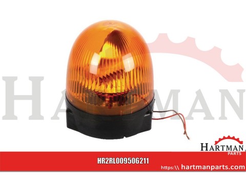 Lampa błyskowa halogenowa, obrotowa, 24V, pomarańczowa, na uchwyt, 158 mm, Rota Compact Hella