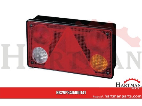Lampa tylna zespolona 256x144mm, prawa