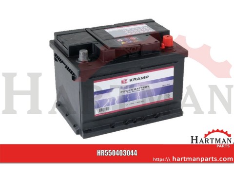 Akumulator 12V 50Ah 440A napełniony Kramp