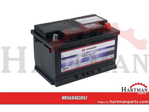 Akumulator 12V 68Ah 570A napełniony Kramp