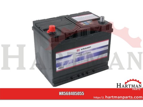 Akumulator 12V 68Ah 550A napełniony Kramp