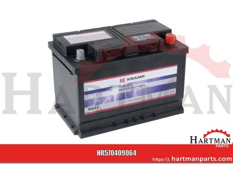 Akumulator 12V 70Ah 640A napełniony Kramp