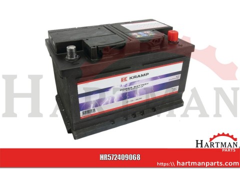 Akumulator 12V 72Ah 680A napełniony Kramp