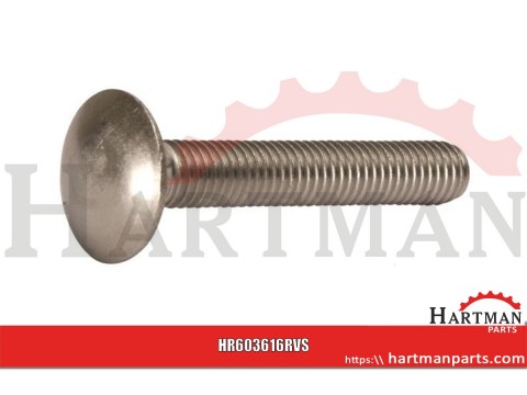 Śruba grzybkowa nierdzewna A2, 6 x 16 mm, DIN 603