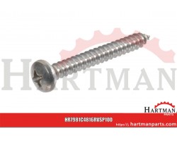 Blachowkręt z łbem soczewkowym i nacięciem krzyżowym PH A2 Kramp, 4,8 x 16 mm