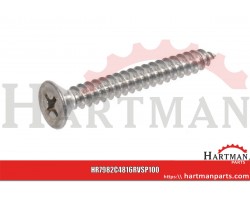 Blachowkręt z łbem stożkowym i nacięciem krzyżowym PH A2 Kramp, 4,8 x 16 mm