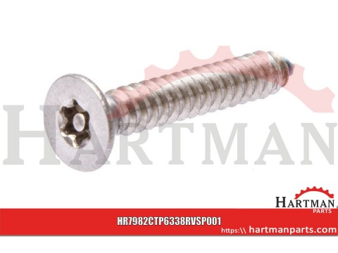Blachowkręt z łbem stożkowym i nacięciem Torx A2 Kramp, 6,3 x 38 mm