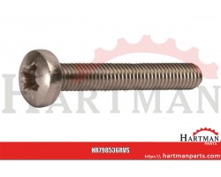 Wkręt nierdzewny A2 łeb soczewkowy, PZ 3 x 6 mm, DIN 7985 A