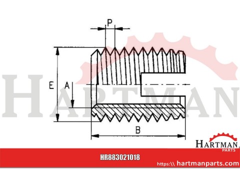 Wkładka gwintująca Ensat, M10 x 18